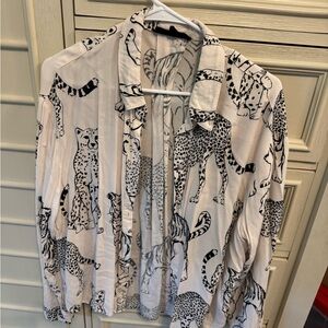 Jane and Delancey Monochrome Patterned Shirt